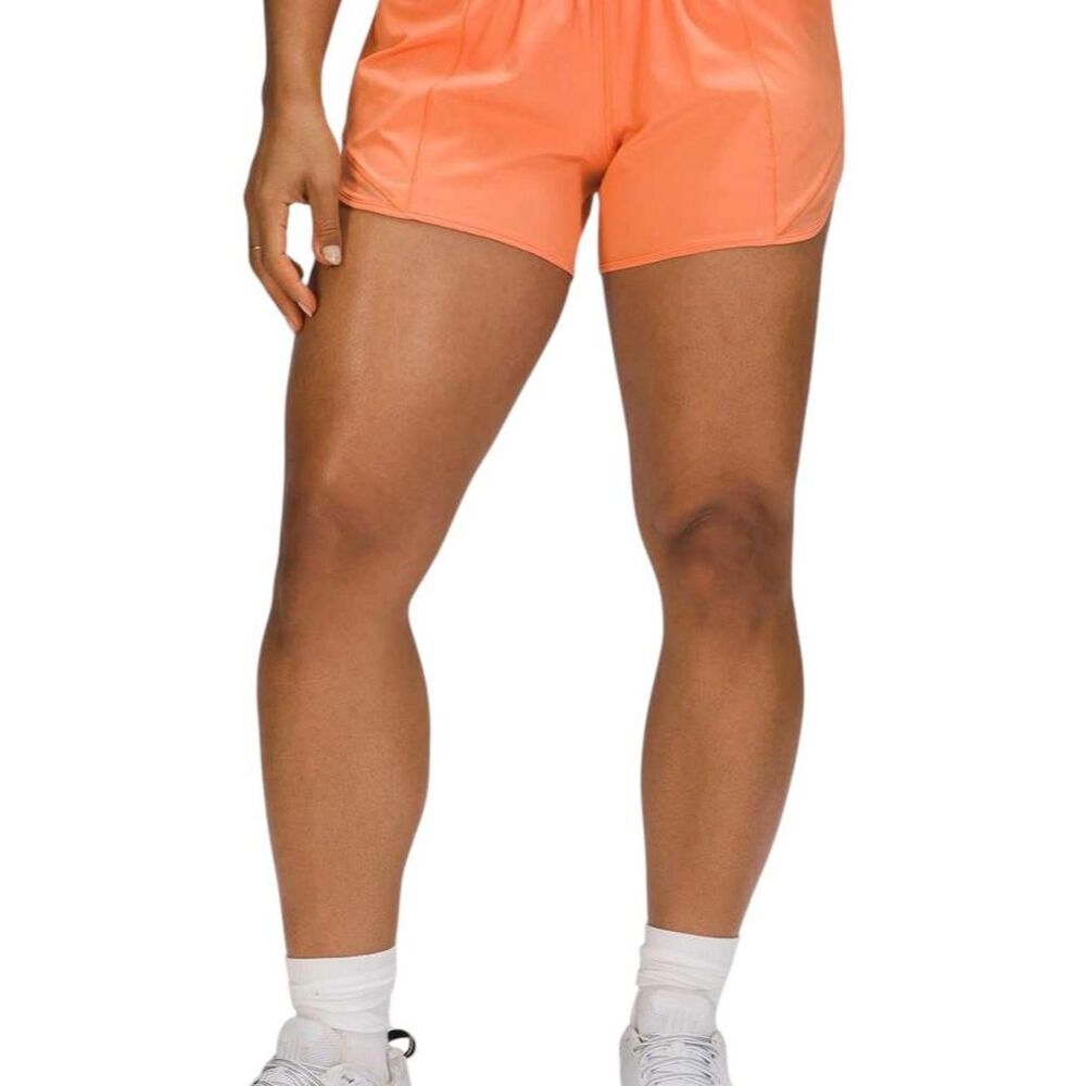 Lululemon Hotty Hot Low Rise Short 4" in Golden Apricot
